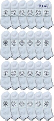 Yacht & Smith Mens Wholesale Bulk No Show Ankle Socks, Cotton Sport Athletic Socks - Size 10-13 in Kuwait