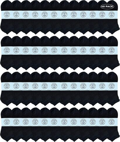 Yacht & Smith Mens Wholesale Bulk No Show Ankle Socks, Cotton Sport Athletic Socks - Size 10-13 in Kuwait