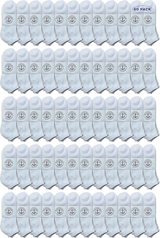 Yacht & Smith Mens Wholesale Bulk No Show Ankle Socks, Cotton Sport Athletic Socks - Size 10-13 in Kuwait