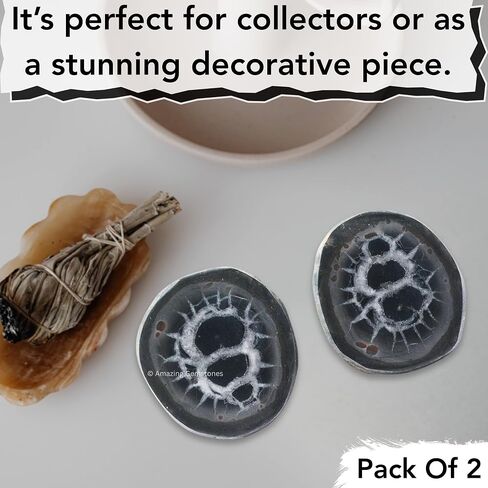 Amazing Gemstone Septarian Nodule Crystals and Healing Stones Mineral Specimen - Premium Semi Precious Gem Stones for Spiritual Growth - Healing Crystals Geode Clusters for Meditation in Kuwait
