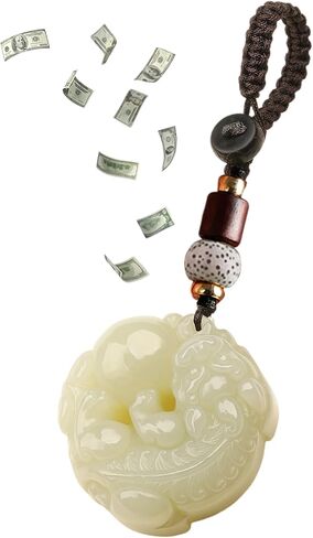 FengShui Wealth And Luck Keychain, Natural Stone Wealth Lucky Chinese Protection Bags Car-Key Charms Jewelry in Saudi Arabia