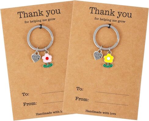 Tyqour 2pcs Teacher Appreciation Gifts for Women, Thank You Teacher Keychain, Teachers Birthday Leaving Graduation Back to School Gifts for Best Teachers End of the Year Thank You for Helping Me Grow in Kuwait