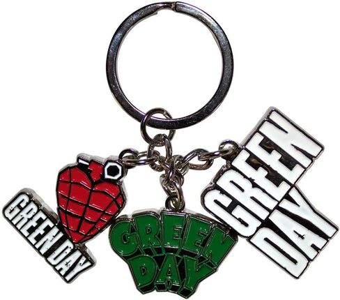 منتجات Rock Off المرخصة رسميًا سلسلة مفاتيح معدنية تحمل شعار Green Day Charms in Kuwait