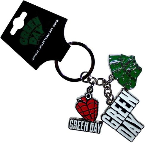 منتجات Rock Off المرخصة رسميًا سلسلة مفاتيح معدنية تحمل شعار Green Day Charms in Kuwait