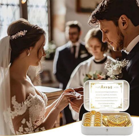 Arras Para Boda Catolica, Wedding Coins Set With 13 Virgen De Guadalupe Aras Coins and Decoracion Box, Regalos for Ceremony (Heart) in Saudi Arabia