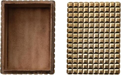 Bloomingville Reclaimed Wood and Brass Decorative Box, Gold in Saudi Arabia