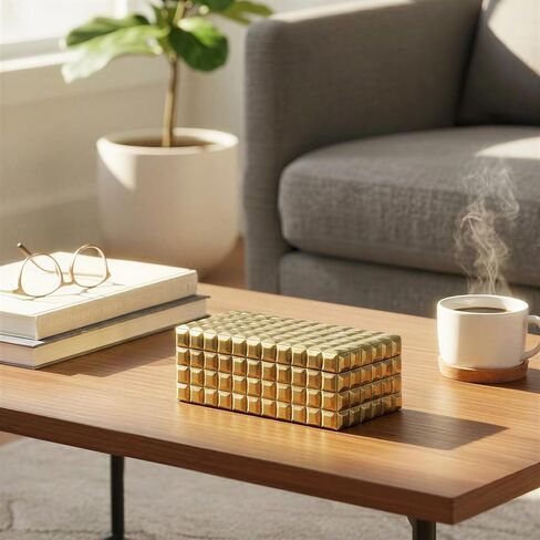 Bloomingville Reclaimed Wood and Brass Decorative Box, Gold in Saudi Arabia