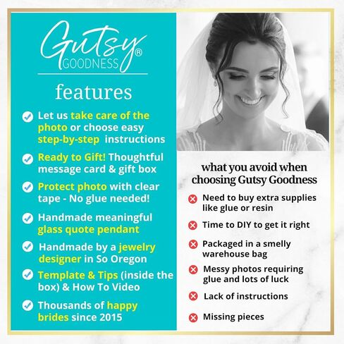 باقة زهور زفاف مخصصة من Gutsy Goodness - في يوم زفافك يا ابنتي، تذكار فضي تذكاري مع إطارين أو أكثر من إطارات الصور، ولون خرز مخصص وصندوق هدايا in Kuwait