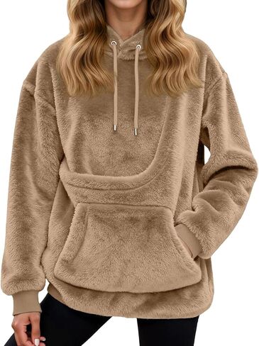 Oversized Hoodie With Dog Pouch Fleece Sharpa Pet Hoodies Carrier Large Pocket Hooded Sweatshirt For Puppy Dogs Holder in Saudi Arabia