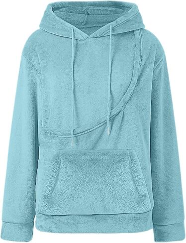 Oversized Hoodie With Dog Pouch Fleece Sharpa Pet Hoodies Carrier Large Pocket Hooded Sweatshirt For Puppy Dogs Holder in Kuwait