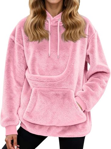 Oversized Hoodie With Dog Pouch Fleece Sharpa Pet Hoodies Carrier Large Pocket Hooded Sweatshirt For Puppy Dogs Holder in Kuwait