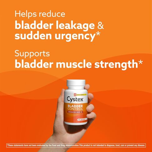 Cystex Bladder Control for Women - Helps Reduce Leaks, Urgency, & Stress Incontinence from Sneezing, Laughing, Coughing, & Exercise - Clinically Tested Pumpkin Seed & Soy Germ Extract - 48 Capsules in Saudi Arabia