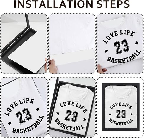 2 PCS 18" x 14" T Shirt Display Frame, Usable Space Shadow Box, Black Wood T-Shirt Frame with Uv Protection Acrylic for Football Baseball Basketball Jerseys in Saudi Arabia