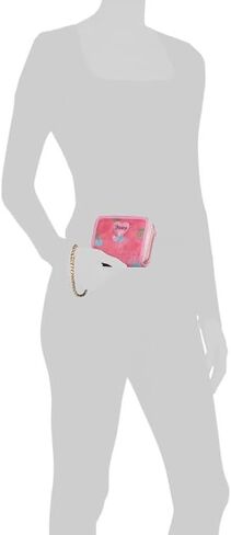 Juicy Couture Pink Lemonade Retro Cherry مع سحاب خلفي لبطاقة الهوية حول المحفظة المنظمة in Kuwait