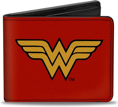 Buckle-Down PU Bifold Wallet - Wonder Woman Logo Red/Black/Gold in Kuwait