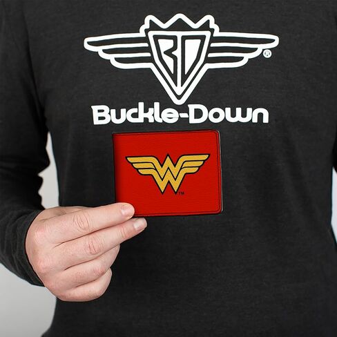 Buckle-Down PU Bifold Wallet - Wonder Woman Logo Red/Black/Gold in Kuwait