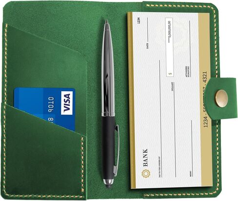 Personalized Checkbook cover handmade, Custom Duplicate Checkbook Cover For Women and Men, Christmas gifts in Saudi Arabia