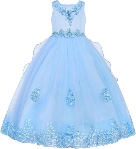 JerrisApparel Girls Formal Dress Communion Wedding Party Pageant Ball Gown in Kuwait