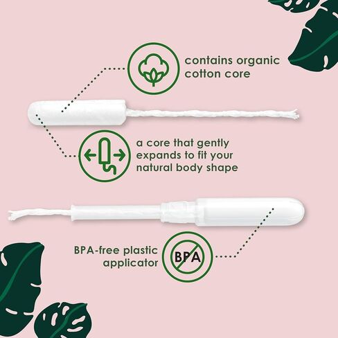 L. Cotton Tampons Light/Regular Absorbency Multipack, Free from Chlorine Bleaching, Pesticides, Fragrances, or Dyes, 30 Count in Kuwait