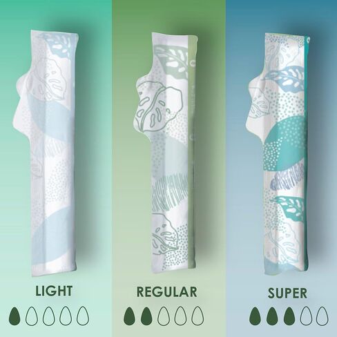 L. Cotton Tampons Light/Regular Absorbency Multipack, Free from Chlorine Bleaching, Pesticides, Fragrances, or Dyes, 30 Count in Kuwait