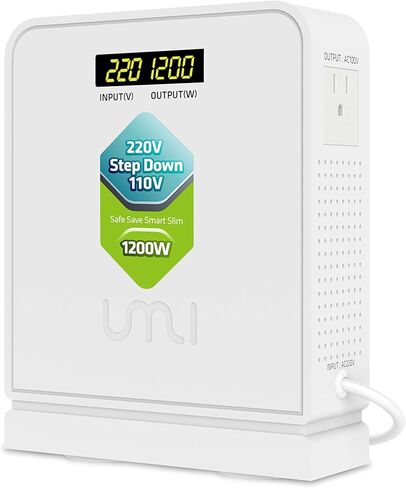 UMI Step Down Voltage Converter 800 Watts 220V to 110V for US Canada Japan Electrical Appliances Use in Europe and Asia 220-240v Power System - Adopt Toroidal Transformer - Stable and Safe in Saudi Arabia