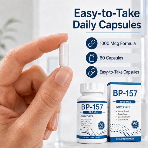 BP 157 Peptide, 1000 Mcg, Supports Muscle Growth, Tissue Repair, 60/120 Pieces (1) in Kuwait