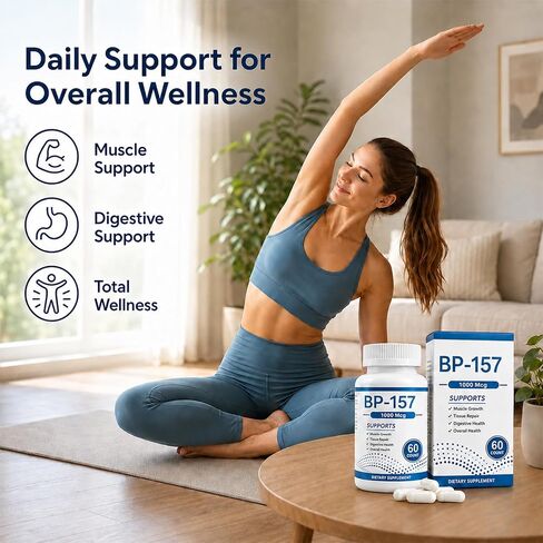 BP 157 Peptide, 1000 Mcg, Supports Muscle Growth, Tissue Repair, 60/120 Pieces (1) in Kuwait