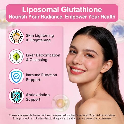 Liposomal Glutathione Gummies 1000mg, High Absorption Glutathione Supplement with Vitamin C, NAC, Milk Thistle for Skin Health, Liver Detox & Immune, Vegan, Sugar Free, Strawberry Flavor, 60 Count in Saudi Arabia