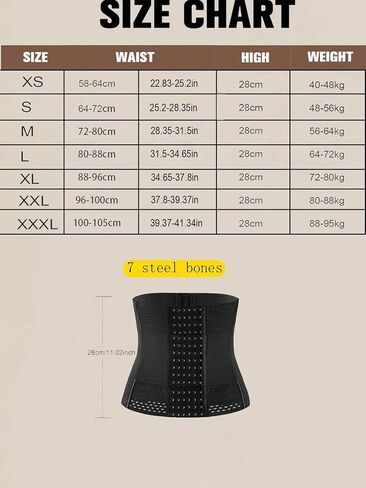 1 piece of corset with double belts, height 28cm, body-shaping garment, with a fitted waist and lifted hips, women's corset in Kuwait