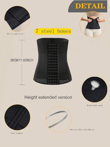 1 piece of corset with double belts, height 28cm, body-shaping garment, with a fitted waist and lifted hips, women's corset in Kuwait