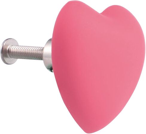 Luxshiny 4pcs Pink Cartoon Heart Shape Drawer Handles Soft Silicone Cabinet Pulls for ’ Room Furniture Wardrobe Accents in Saudi Arabia
