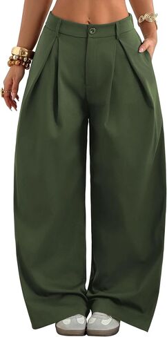 ZAFUL Parachute Pants Woman Casual Baggy Pants Zipper Vintage Hippie Y2K Wide Leg Sweatpants with Pockets Streetwear Women in Saudi Arabia