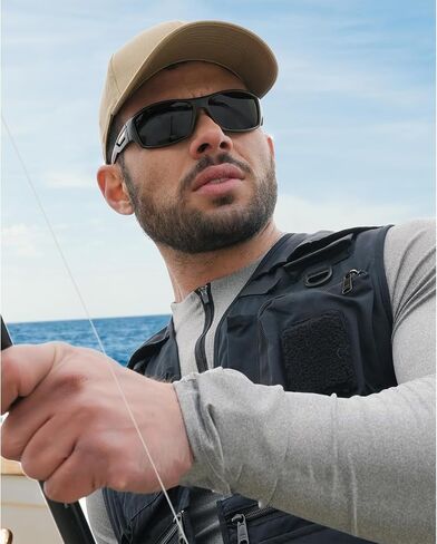 Men’s Polarized Sports Sunglasses UV400 Protection Wrap Around Running Cycling Fishing Sunglasses Lightweight Outdoor Glasses for Men in Kuwait