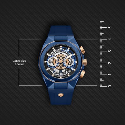 Kenneth Scott Men's Movement Watch, Chronograph Display and Silicone Strap - K26103-NSNB, Blue in Saudi Arabia