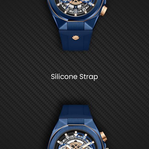 Kenneth Scott Men's Movement Watch, Chronograph Display and Silicone Strap - K26103-NSNB, Blue in Saudi Arabia