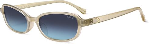 نظارات شمسية مستقطبة مستطيلة الشكل من SOJOS Ocean Collection للنساء والرجال، خفيفة الوزن وضيقة وعصرية على شكل عين القطة، Apex in Kuwait