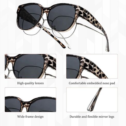 Over Glasses Sunglasses for Women, Sunglasses That Fit Over Glasses, Sunglasses Over Glasses Women, Adjustable Frame for Reading Glasses, Three Pairs Multipack with Protection in Saudi Arabia