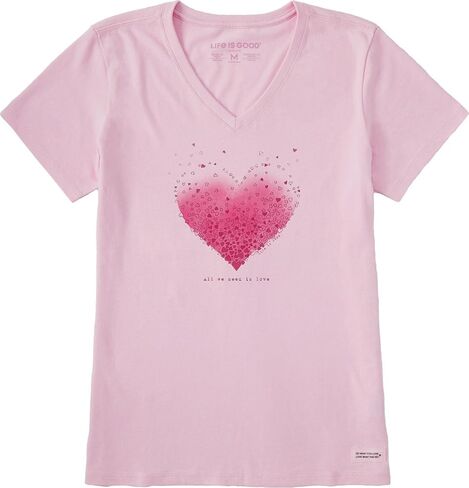 Life is Good Women's Crusher Valentine's Day Tee Shirt, Short Sleeve Cotton Graphic T-Shirts in Kuwait
