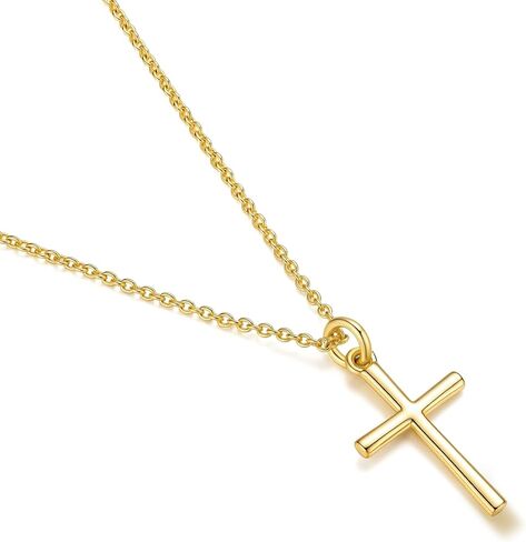 Cross Necklace for Women Gold Cross Necklaces for Women | 14K Gold Cross Necklace for Women Chain Pendant for Women Necklace Modern and Uncluttered Silhouette Crosses Chain Pendant in Saudi Arabia