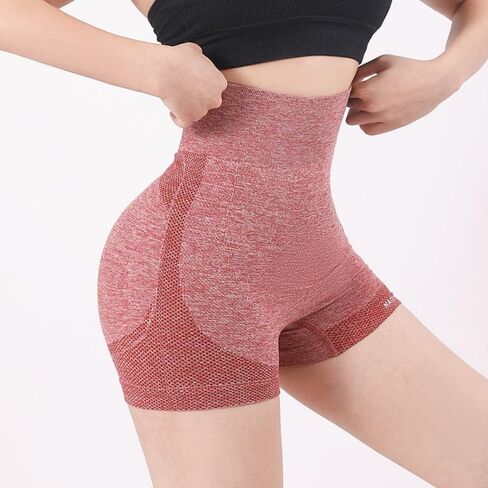 Women's Yoga Shorts High Rise Workout Running Short Tight Stretchy Quick-Dry Biker Shorts Scrunch Butt Lifting Athletic Pants in Kuwait