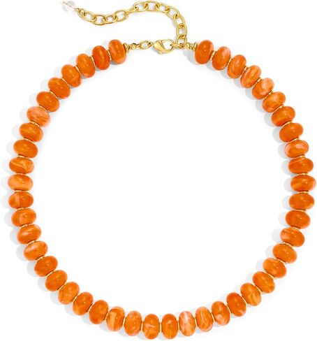 Chunky Beaded Necklace for Women Dainty Boho Colorful Statement Necklace Choker Necklaces Resin Beads Necklace Summer Beach Accessories Jewelry Gifts in Kuwait