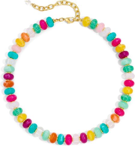 Chunky Beaded Necklace for Women Dainty Boho Colorful Statement Necklace Choker Necklaces Resin Beads Necklace Summer Beach Accessories Jewelry Gifts in Kuwait