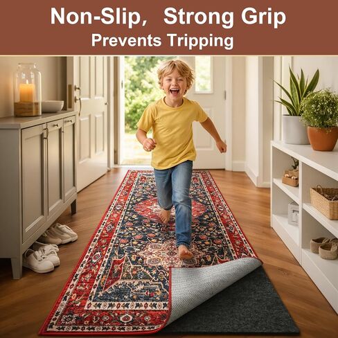YJ.GWL 4x6 Feet Non Slip Rug Pad 1/4 inch Thick Felt and Silicone Backing, Dual Surface Cushion Rug Gripper for Hardwood Floors, Carpet Liner Keep Rugs in Place, Anti Skid Mat for Under Area Rug in Saudi Arabia