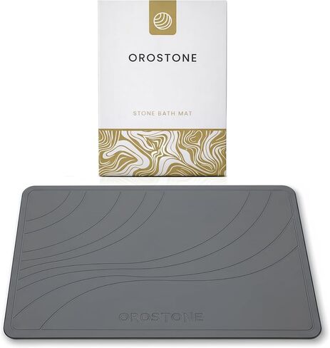 Stone Bath Mat – Diatomaceous Earth, Quick Dry & Super Absorbent, Non-Slip Base, Modern Minimalist Bathroom Mat, Luxury Shower Floor Mat for Bathroom (24x16") in Kuwait