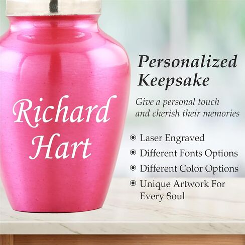 Personalized Engraving Angel Wings Keepsake Cremation Urns for Human Ashes - Decorative Urns for Ashes Female & Male, Urns for Ashes Adult, Funeral Urns - 4 Small Keepsakes in Saudi Arabia