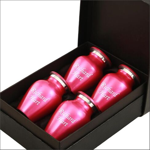 Personalized Engraving Angel Wings Keepsake Cremation Urns for Human Ashes - Decorative Urns for Ashes Female & Male, Urns for Ashes Adult, Funeral Urns - 4 Small Keepsakes in Saudi Arabia