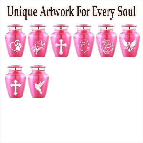 Personalized Engraving Angel Wings Keepsake Cremation Urns for Human Ashes - Decorative Urns for Ashes Female & Male, Urns for Ashes Adult, Funeral Urns - 4 Small Keepsakes in Saudi Arabia