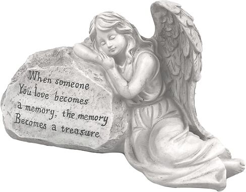 Memorial Garden Angel Stone, Engraved with Heartfelt Message, Sympathy Gift for Loss, Memorial Decor in Saudi Arabia