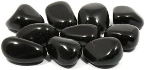 Black Obsidian Tumble Stone (20-25mm) 5 Pack - by CrystalAge in Saudi Arabia