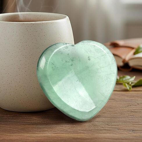 Clear Quartz Rock Crystals Healing Thumb Worry Stone Pocket Palm Meditation Crystal Heart Gemstone in Kuwait